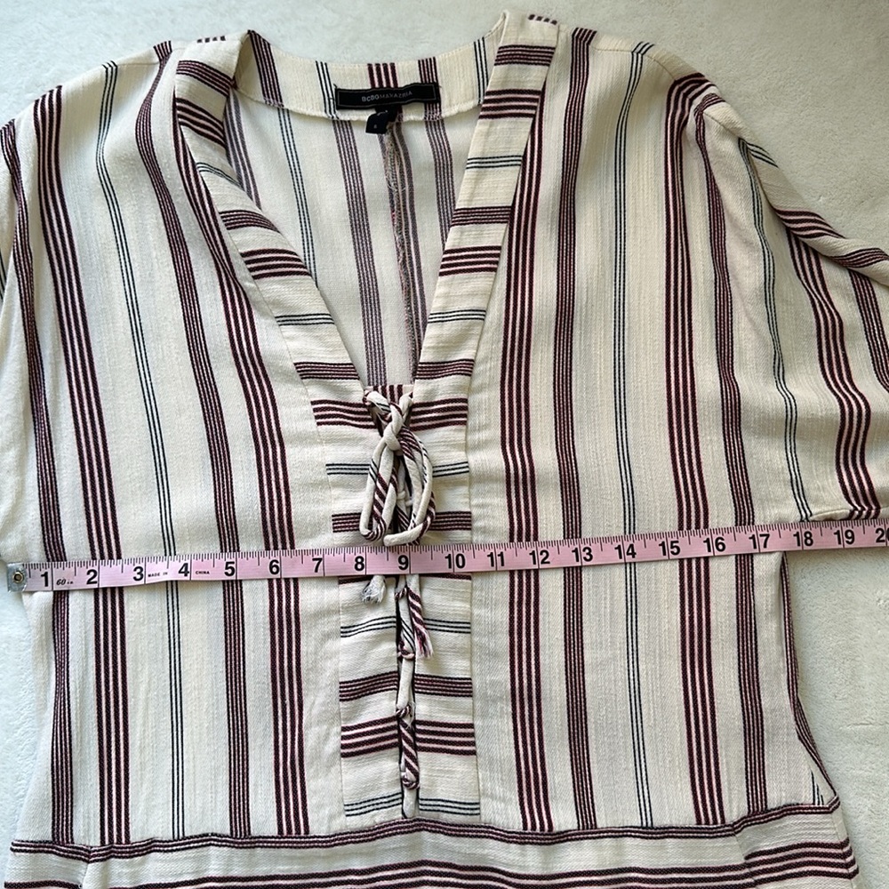 BCBGMAXAZRIA Womens Milana Lace Up Printed Tunic Dress Size Small - Picture 8 of 13